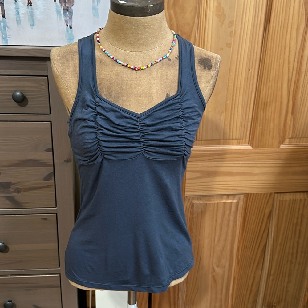 AMERICAN BUDDHA RACERBACK TANK SMALL DUSTY BLUE never worn